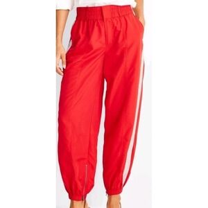 Future Collective Kahana Barfield Brown Red Track Pants White Stripe XS